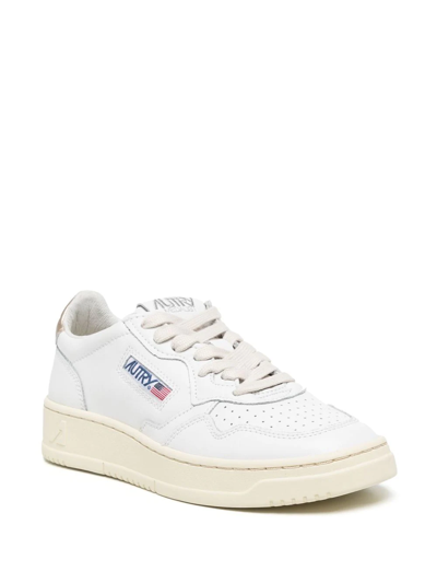 Autry Leather Low-top Medalist Sneakers In White
