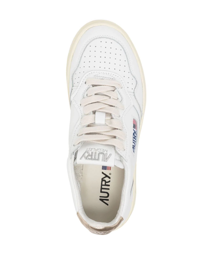 Autry Leather Low-top Medalist Sneakers In White