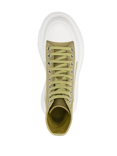 Shop Alexander Mcqueen Chunky-soled High-top Sneakers In Green