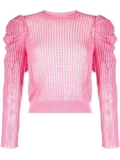 Shop Ulla Johnson Delaney Open-knit Jumper In Pink