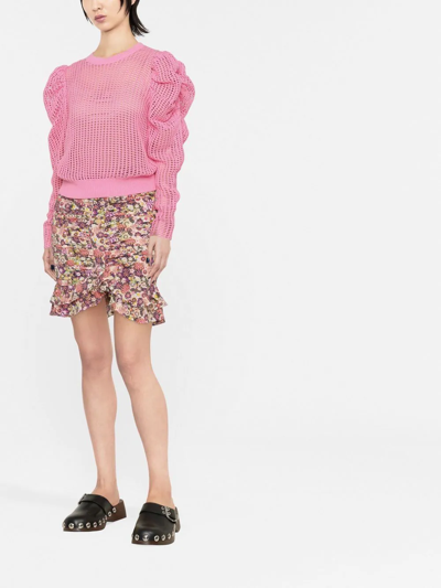 Shop Ulla Johnson Delaney Open-knit Jumper In Pink