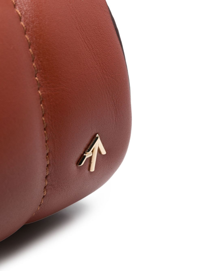 Manu Atelier Padded Cylinder Bag In Red Leather In Red