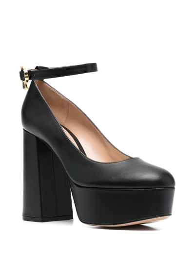 Shop Gianvito Rossi Vernice 70mm Platform Pumps In Black