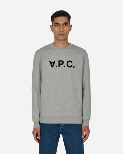 Shop A.p.c. Vpc Logo Crewneck Sweatshirt In Grey