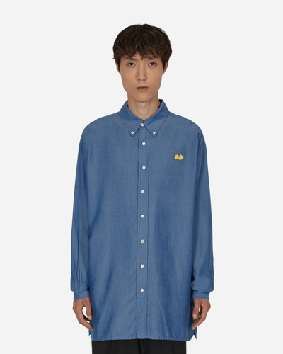 Shop Acne Studios Button-up Longsleeve Shirt In Blue