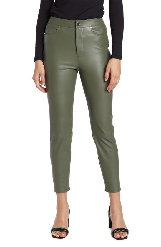 RtA Manuela Leather Pant in Olive
