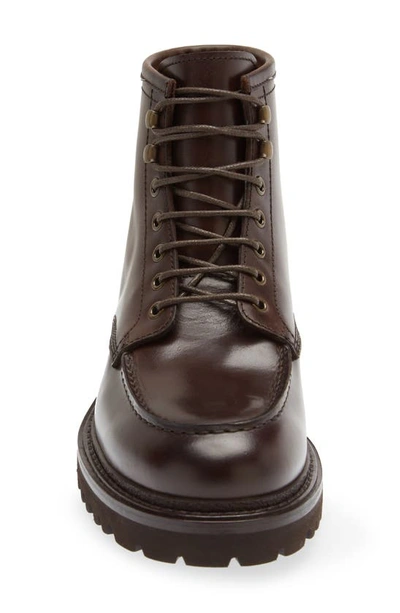 Shop Brunello Cucinelli Apron Toe Boot In Brown