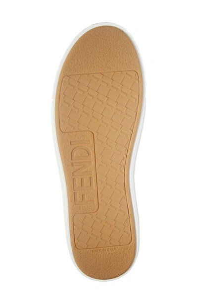 Fendi Men Brown Sneaker With All-over Ff Motif In Fabric Man In Black