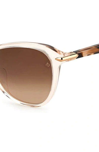 Shop Rag & Bone 55mm Cat Eye Sunglasses In Pink / Brown Gradient