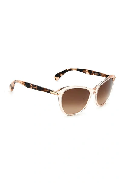 Shop Rag & Bone 55mm Cat Eye Sunglasses In Pink / Brown Gradient