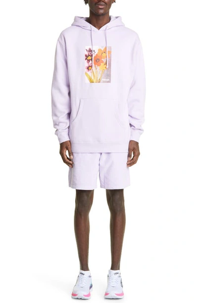 Shop Paterson House Of Flowers Graphic Hoodie In Lavender