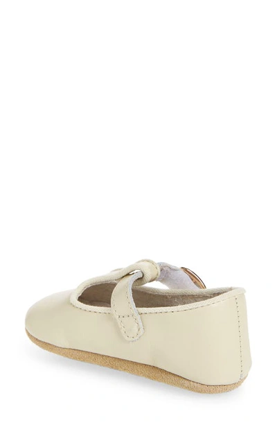 L'amour Evie T-strap Crib Shoe In Beige