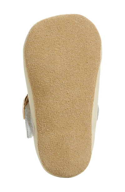 L'amour Evie T-strap Crib Shoe In Beige