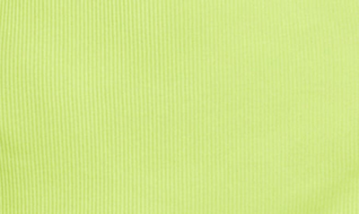 Shop Nike Ribbed Stretch Cotton Minidress In Atomic Green/ White