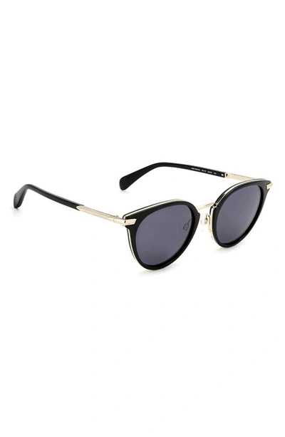 Shop Rag & Bone 53mm Round Sunglasses In Black / Grey