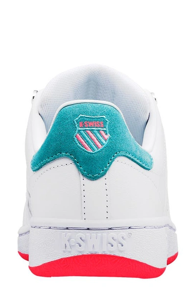 Shop K-swiss Classic Vn Sneaker In White/ Fluo/ Pink/ Blue-m
