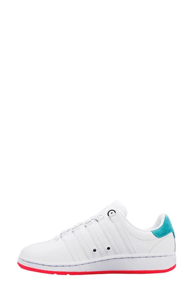 Shop K-swiss Classic Vn Sneaker In White/ Fluo/ Pink/ Blue-m