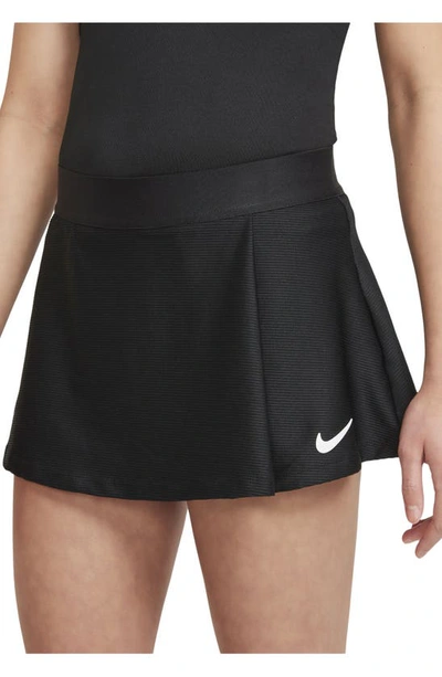 Shop Nike Kids' Court Victory Dri-fit Tennis Skirt In Black/ White