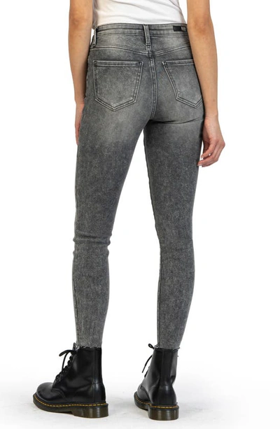 Shop Kut From The Kloth Connie Fab Ab High Waist Raw Hem Ankle Skinny Jeans In Unquestionable