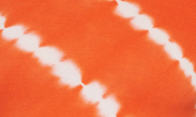Shop Dkny Tie Dye Cutaway Shoulder Sleeveless Cotton Sweater In Molton Orange Combo