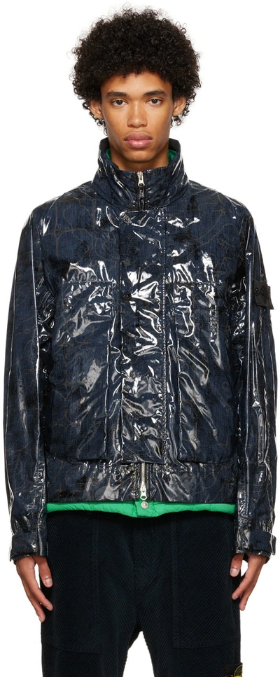 Stone Island Shadow Project Graphic-print Layered Padded Jacket Midnight  Blue | ModeSens