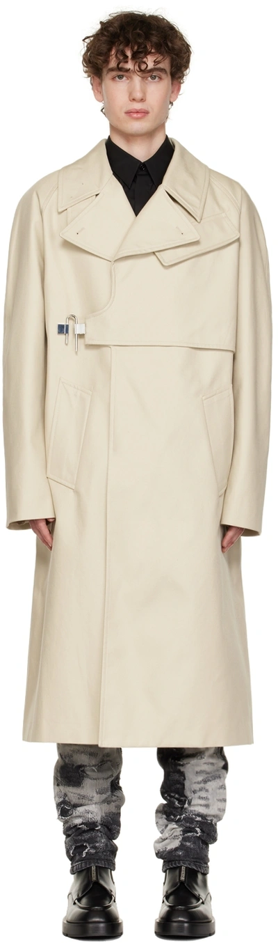 Shop Givenchy Beige U-lock Trench Coat In 270 Light Beige