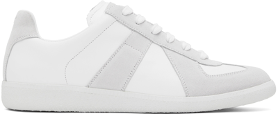 Shop Maison Margiela White Replica Sneakers In 101 White