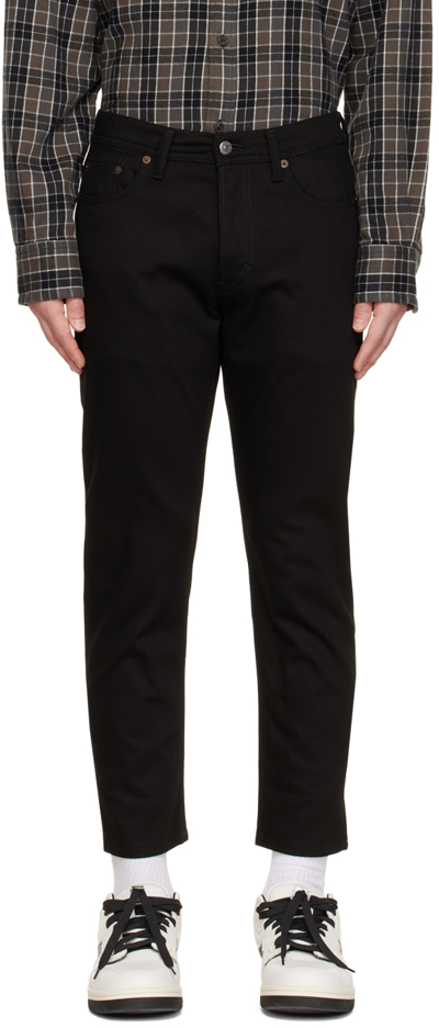 Shop Acne Studios Black River Jeans In Ajb Stay Black