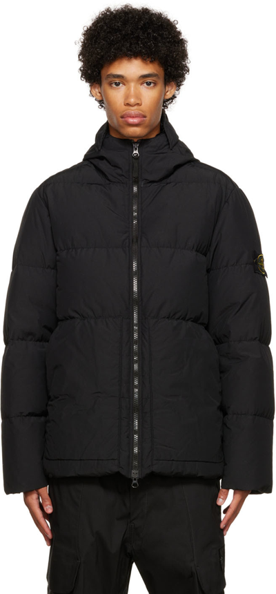 Stone Island Black Naslan Down Jacket In V0029 Black | ModeSens