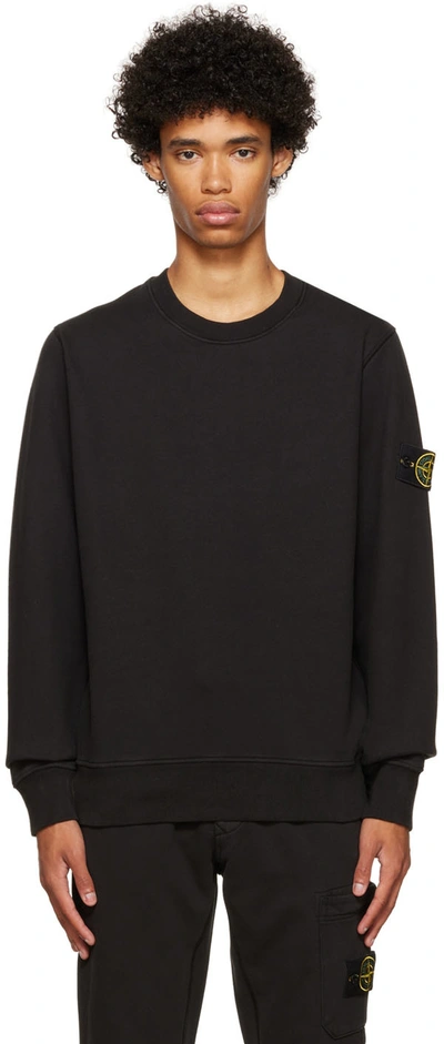 Shop Stone Island Black Patch Sweatshirt In V0029 Black