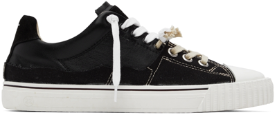 Shop Maison Margiela Black Evolution Sneakers In H8588 Black/black