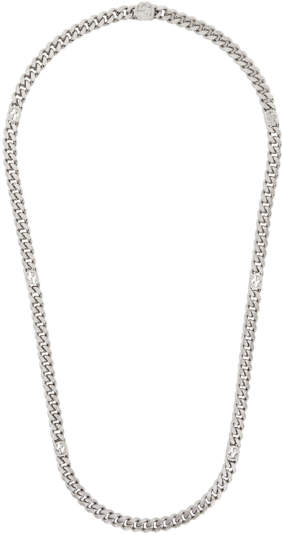 Shop Gucci Silver Interlocking G Necklace In 0926 New Palladio An