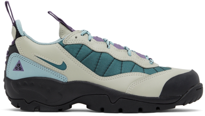 Shop Nike Gray & Green Acg Air Mada Sneakers In Light Stone/mineral