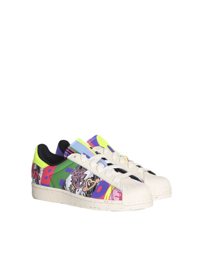 Shop Adidas Originals Superstar Pride Sneakers In White/multicolor