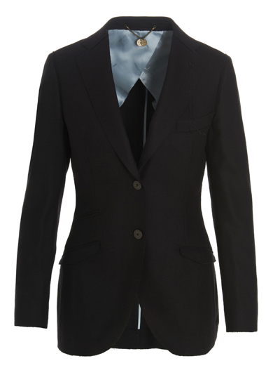 Shop Maurizio Miri Michelle Blazer Jacket In Black