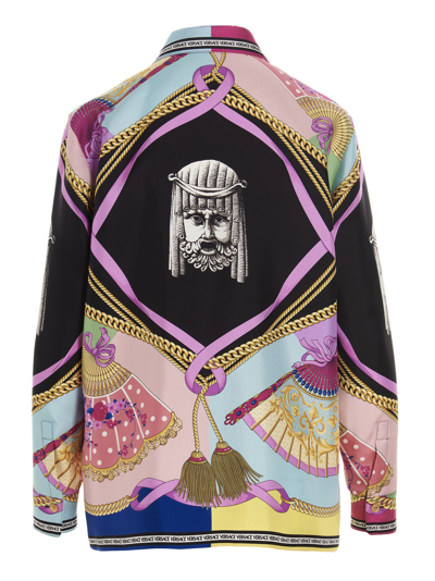 Shop Versace Ventagli Shirt In Multicolor