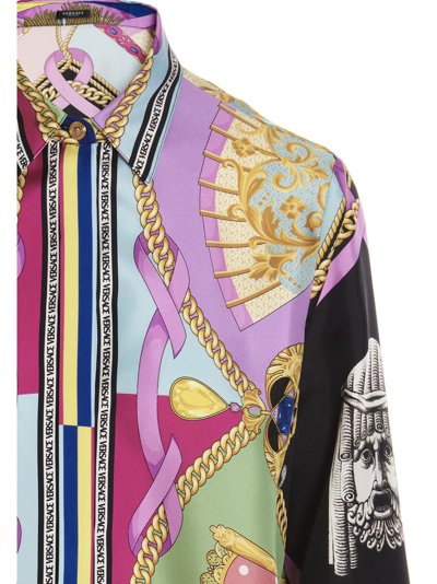 Shop Versace Ventagli Shirt In Multicolor