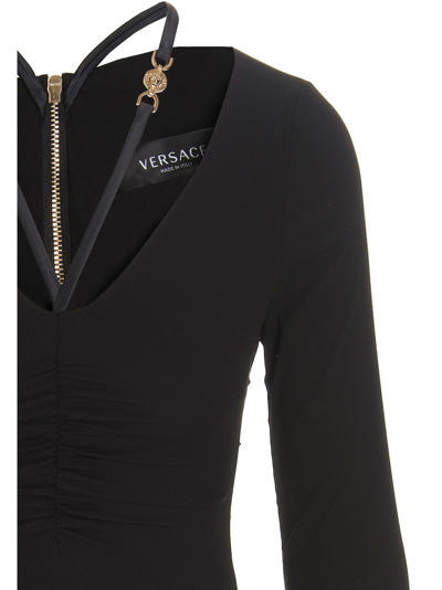 Shop Versace Medusa Minidress In Black