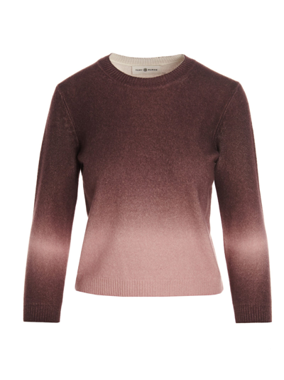 Shop Tory Burch Dip Dye Sweater In Pink