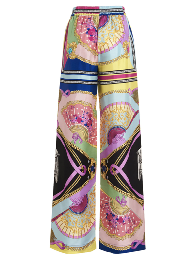 Shop Versace Ventagli Pants In Multicolor
