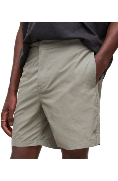 Shop Allsaints Warden Swim Shorts In Dark Sage Green