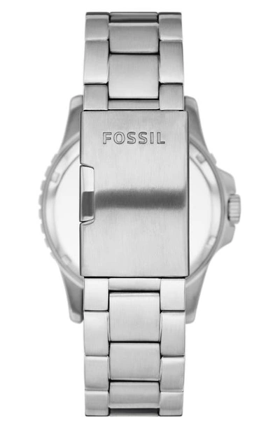 Shop Fossil Bracelet Watch, 42mm In Silver/black