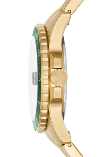 Shop Fossil Bracelet Watch, 42mm In Gold/green