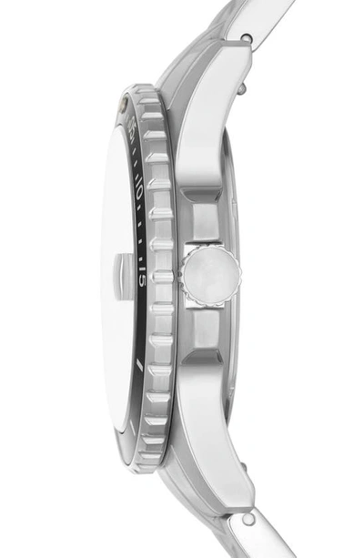 Shop Fossil Bracelet Watch, 42mm In Silver/black