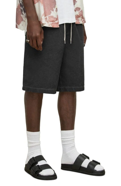 Shop Allsaints Montara Shorts In Washed Black