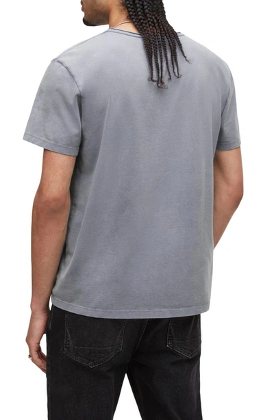 Shop Allsaints Bodega Solid Crewneck T-shirt In Glass Grey