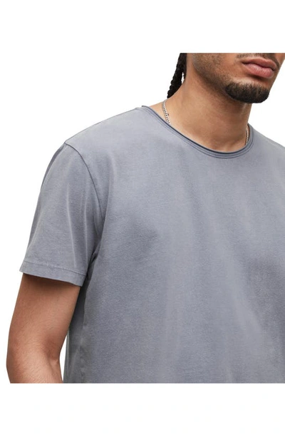 Shop Allsaints Bodega Solid Crewneck T-shirt In Glass Grey