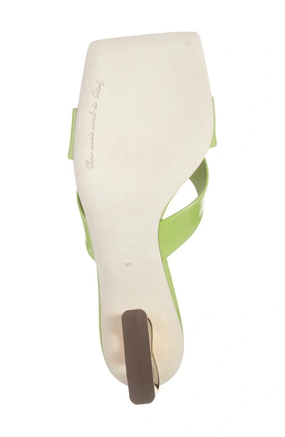 Shop Dolce & Gabbana Logo Heel Slide Sandal In Brightgreen