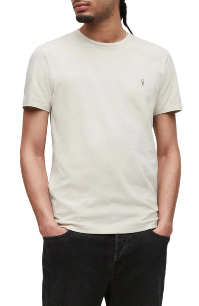 Shop Allsaints Tonic Slim Fit Crewneck T-shirt In Seashell Grey