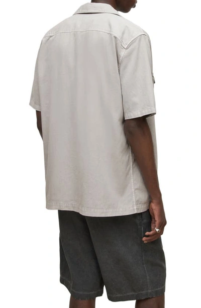 Shop Allsaints Spotter Button-up Shirt Jacket In Vintage White